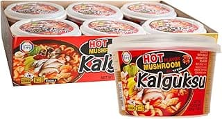Surasang Spicy Mushroom Kalguksu, Korean Knife Cut Noodle